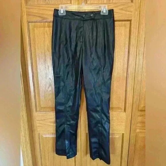 Petal and Pup Roxy Vegan Leather Black Pants Size Medium‎ NWT - Picture 1 of 14
